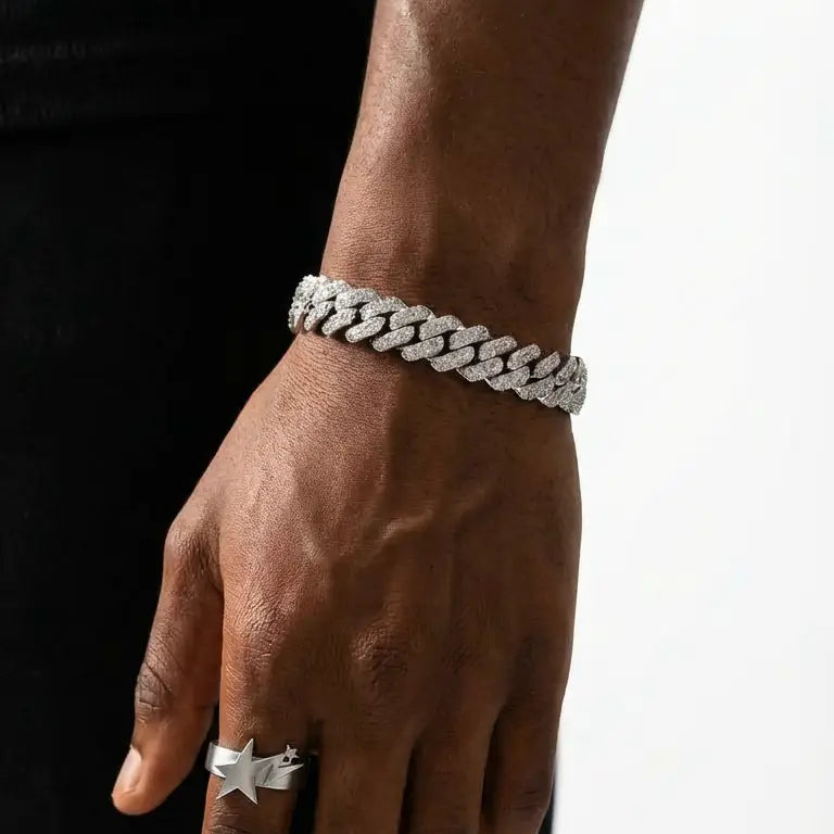 Bracelet Cuban " pavé "