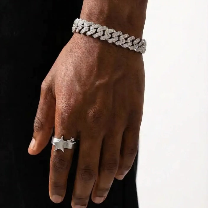 Bracelet Cuban " pavé "